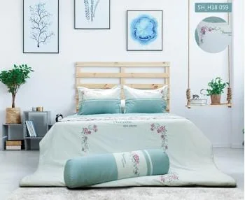 h18-059 Bộ chăn ga gối Sông Hồng Home H18 – 059