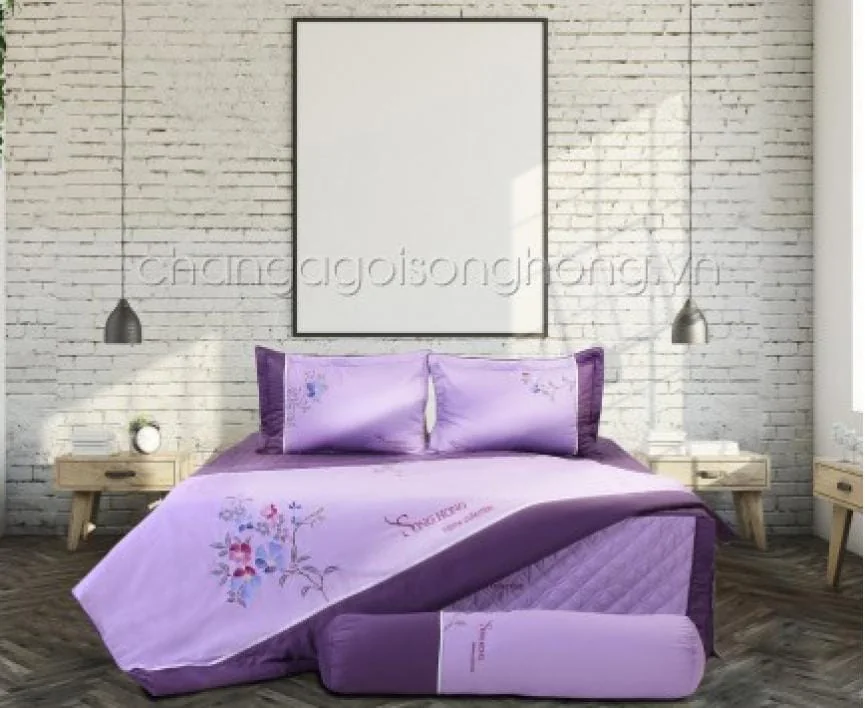 h19-067 Bộ chăn ga gối Sông Hồng Home H19 – 067